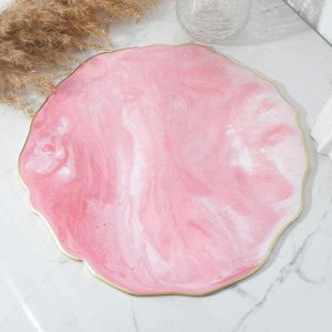 Интерьерная подставка «Жеода», цвет розовый, d = 30 см