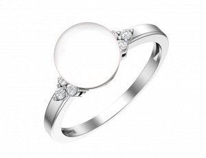 Кольцо из серебра с жемчугом имитированным 1100994-03685