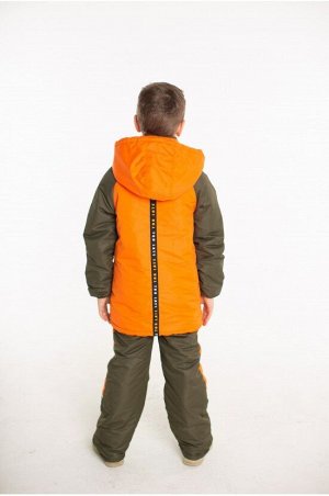 Демисезонный мембранный костюм "windy" цвет хаки/ оранж