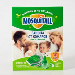 Комплект от комаров "Mosquitall", электрофумигатор + жидкость, 30 мл