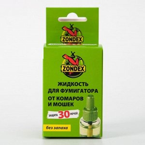 Дополнительный флакон-жидкость "Zondex", от комаров и мошек, без запаха, флакон, 30 мл