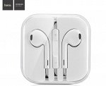 Проводные наушники HOCO M1 original, Jack 3.5mm, 1.2 м, белый, контроллер с микрофоном