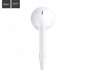 Проводные наушники HOCO M1 original, Jack 3.5mm, 1.2 м, белый, контроллер с микрофоном