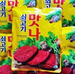Приправа со вкусом говядины Манна, 100 г.,(Instant soup stock MANNA) DAESANG. Ю.Корея