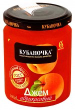 Джем Кубаночка 300г АБРИКОСОВЫЙ ст/б (53414) 1/12, шт