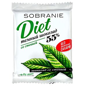 Шоколад SOBRANIE DIET со стевией 45 г 1уп.х 15 шт.