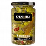 Огурцы маринованные Корнишоны Кубаночка ст/б 360г (51639) 1/12, шт