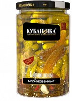 Огурцы маринованные Корнишоны Кубаночка ст/б 680г (52711) 1/8, шт