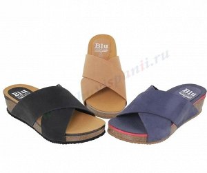 Blusandal. Женские сабо. Натуральная кожа. Испания. (арт.643BLU), цвет: коричневый