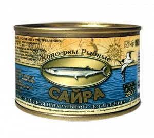 Сайра ГОСТ натур. с ДМ 250г Морепродукт /48