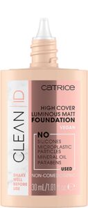 Основа тональная clean id high cover luminous matt foundation