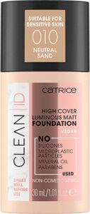 Основа тональная clean id high cover luminous matt foundation