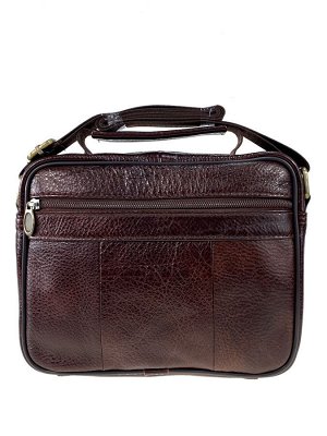 Мужская повседневная сумка из натуральной кожи, цвет коричневый