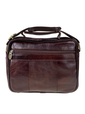 Мужская горизонтальная сумка для документов из натуральной кожи, цвет коричневый