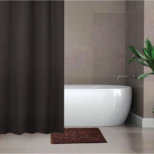 Набор для ванной SAVANNA «Комфорт»: штора 180x180 см, ковёр 40x60 см, цвет коричневый