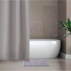 Набор для ванной SAVANNA «Комфорт»: штора 180x180 см, ковёр 40x60 см, цвет серый