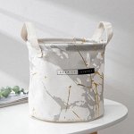 Корзина для мелочей Доляна «Мрамор», 20?20?24 см, цвет серый