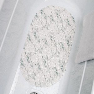 Коврик для ванны Доляна «Сияние», 34?65 см, цвет серо-жемчужный