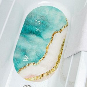 SPA-коврик для ванны на присосках Доляна «Побережье», 39,5x69 см, цвет МИКС