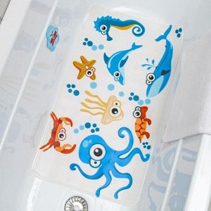 SPA-коврик для ванны на присосках Доляна «Морские жители», 40x70 см