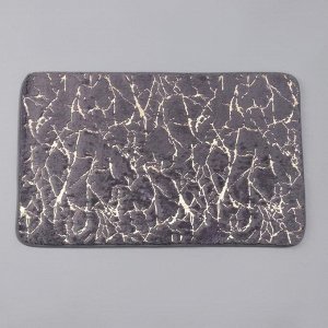 Коврик Доляна «Камень», 50x80 см, цвет серый