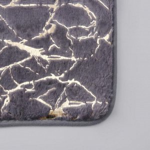 Коврик Доляна «Камень», 50х80 см, цвет серый