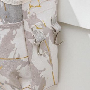 Органайзер с карманами подвесной Доляна «Мрамор», 3 отделения, 31?11?27 см, цвет серый