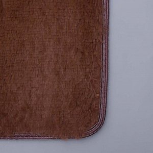 Набор ковриков для ванны и туалета Доляна «Пушистик», 2 шт: 38x49, 49x79 см, цвет коричневый