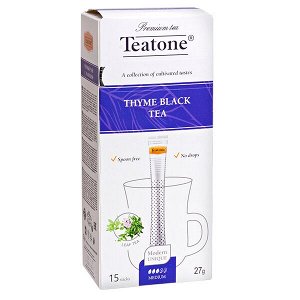 Чай TEATONE 'THYME BLACK' 15 стиков 1 уп.х 12 шт.