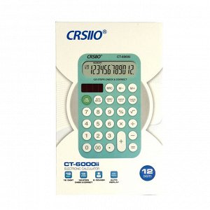Калькулятор Alingar 12 разрядов, CT-6000 мм, двойное питание, ассорти, "CT-6000", 8,5 см * 14,3 см * 1,2 см