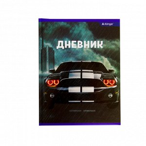 Дневник школьный Alingar 1-11 кл. 48л. 7БЦ , ламинированный картон, поролон,  выб лак,"Stylish cars. Black"