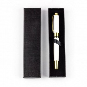 Ручка подарочная шариковая, Alingar, синяя, 1,0 мм., белый металлический корпус
