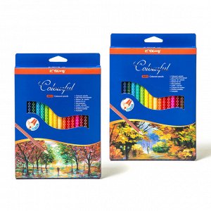 Карандаши цветные Yalong деревян. &quot;Colour-3&quot; 18цв., трехгранные,  заточен., картон. упак., европод.