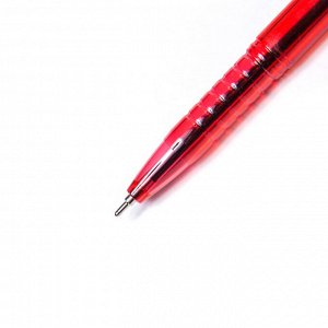 Ручка шариковая красная Alingar "Space", игольчатый наконечник, корпус тонир.синий, 0,7 мм(24шт)