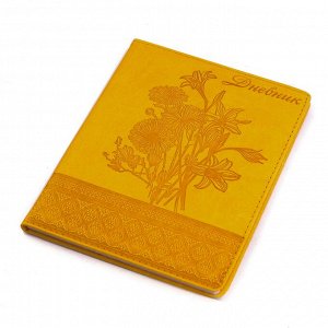 Дневник школьный Alingar 1-11 кл., 48л., 7БЦ, иск. кожа, тиснение, ассорти, "Flower-6"