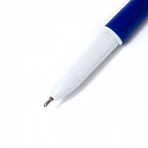 Ручка шариковая, Alingar, "SHELL" синяя, 0,7 мм., игольчатый наконечник, прозрачный пластиковый корпус