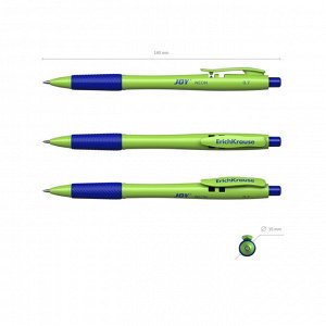 Ручка шариковая, Erich Krause, "JOY Neon,Ultra Glide Technology" синяя, 0,7 мм., цветной корпус