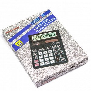 Калькулятор Alingar 12 разрядов, 190*148*10 мм, двойное питание, черный, "SDC-885"