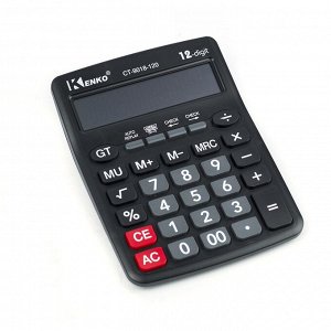 Калькулятор Alingar 12 разрядов, 205*155*7 мм, черный, "CT-9018-120"