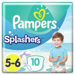 PAMPERS Подгузники-трусики Splashers для плавания Junior-Extra Large (14+ кг) Упаковка 10