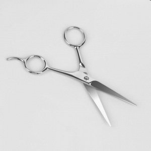 Ножницы парикмахерские с упором, лезвие — 5,5, цвет серебряный