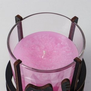 Ароматическая свеча в стекле с декором CHERRY ICE CREAM, 10х9,5 см, 150 гр