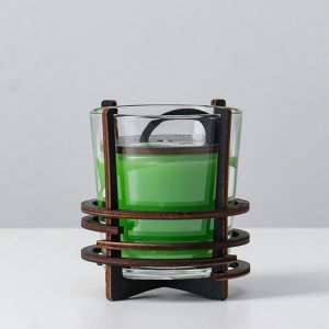 Ароматическая свеча в стекле с декором GREEN APPLE, 10х9,5 см, 150 гр 6770863