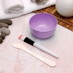 Набор косметический для масок, 3 предмета, цвет МИКС