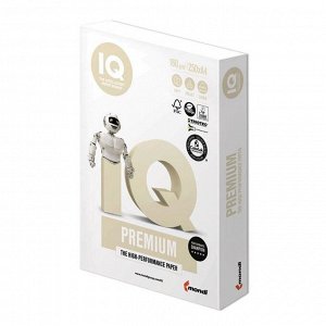 Бумага А4 250 л, IQ Premium, 160 г/м2, белизна 169% CIE, класс А+