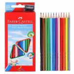 Карандаши 12 цветов Faber-Castell ECO 1205 7/2.8 мм, трёхгранный корпус, с точилкой