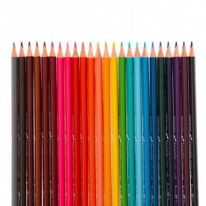 Карандаши акварельные 24 цвета HappyColor, МИКС