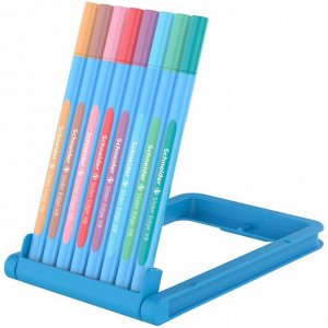 Набор шариковых ручек Schneider "Slider Edge", 8 штук, 8 пастельных цветов, 1,4 мм, трехгранная, пластиковый футляр