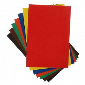 Картон цветной А4, 7 листов, 7 цветов "Мультики", 200г/м2, 4 вида МИКС