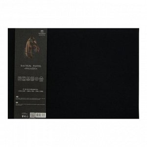 Бумага для пастели В3 (350х500 мм) с тиснением, 10 листов "Палаццо", 160 г/м2, чёрная